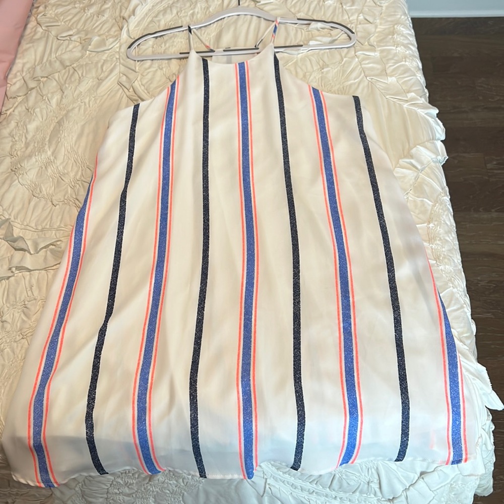 WHITE STRIPED SUNDRESS